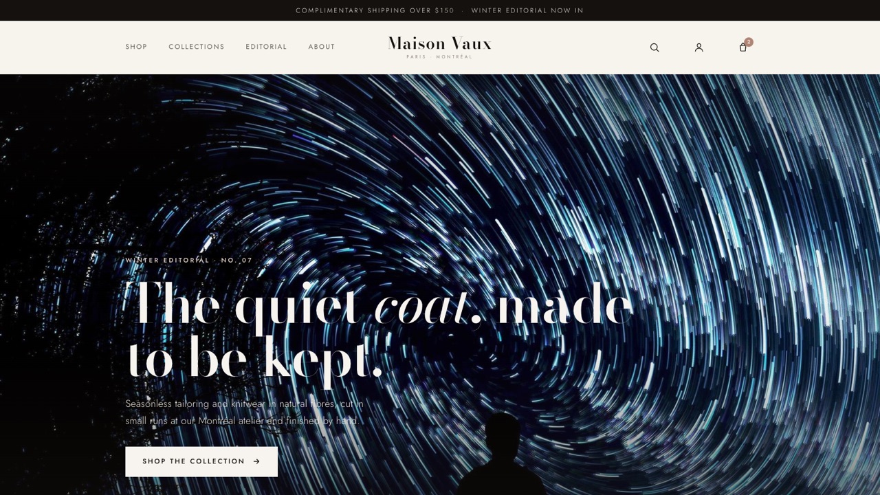 Maison Vaux, home page