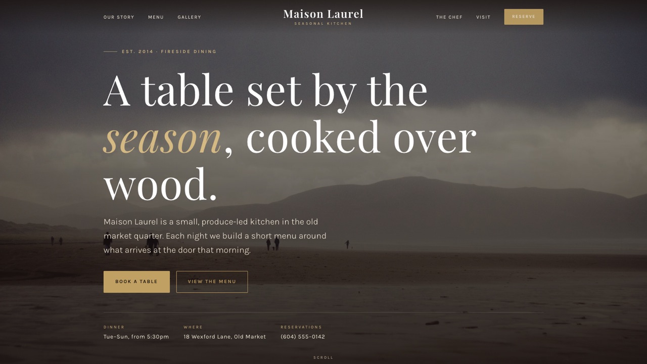 Maison Laurel, home page