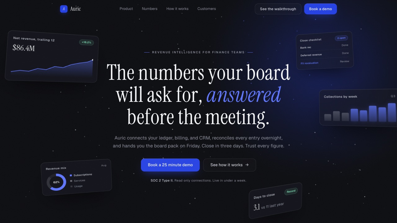 Auric, home page