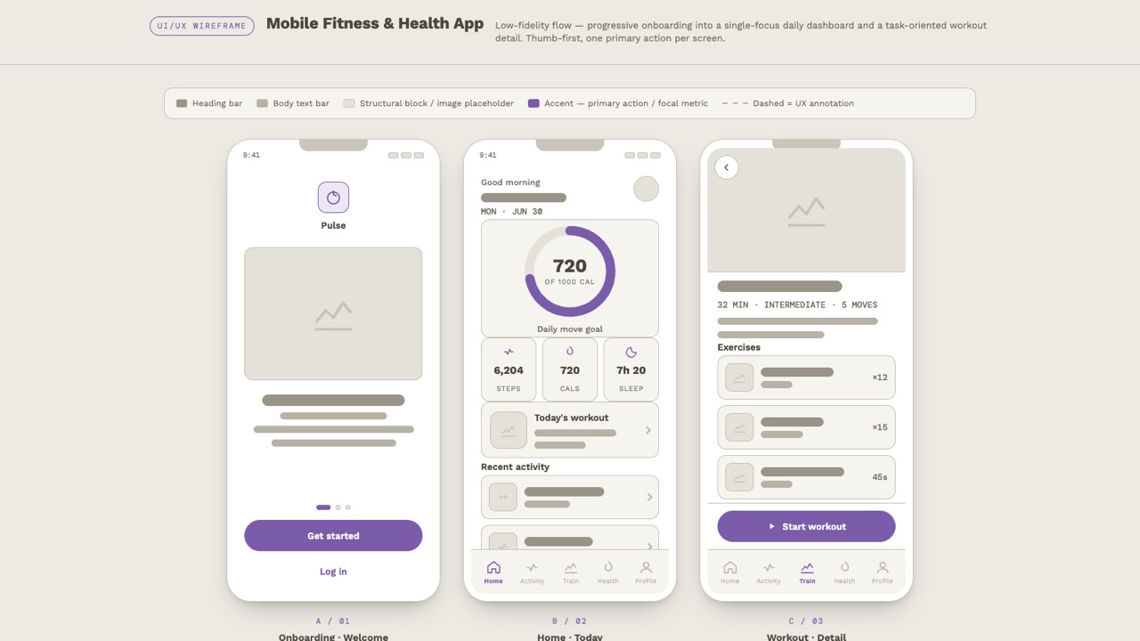 Mobile App, home page